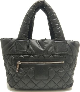 Chanel Coco Cocoon Black Nylon Tote Bag (Pre-Owned)