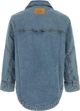 Ami Mens Coeur Overshirt Blue Cotton Shirt