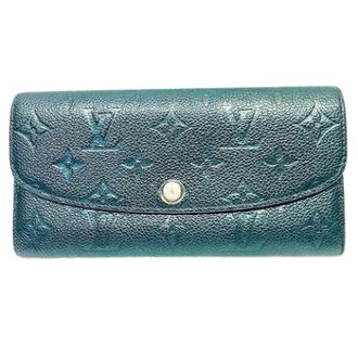 Louis Vuitton Pre-owned Wallets, female, Blue, Size: ONE SIZE Pre-owned Portefeuille Emilie Monogram Empreinte Long Wallet