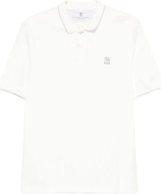 Brunello Cucinelli Brunello Cucinelli, Polo Shirts, male, White, Size: 2XL Polo Shirt