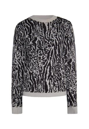 Faina Gebreide trui Dames grijs/zwart