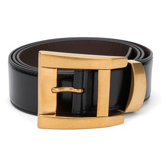 Versace Belts, male, Black, Size: 80 CM Leather Belt 4 cm