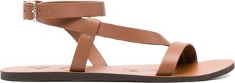 Maneb&igrave; lederen gladiator sandalen