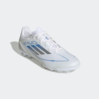 adidas Fussballschuh ADIDAS PERFORMANCE F50 LEAGUE AG, Damen, Gr. 44, weiss (cloud wei&szlig;, silber metallic, cloud wei&szlig;), Synthetik, Textil, Schuhe Fussballschu