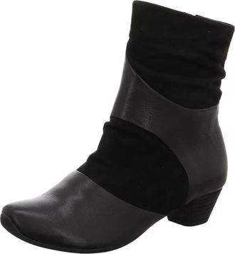 Think Aida Enkellaars - Dames - Schoenen - Zwart - Maat: 38 EU Leer