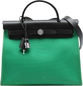 Herm&egrave;s Pre-owned Herbag Zip 31 - - Pre-owned - Donna - Verde - ONE SIZE