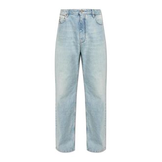 Balenciaga Straight Jeans, male, Blue, Size: W30 Jeans with Vintage Effect
