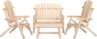 vidaXL Juego De Muebles De Jard&iacute;n 4 Piezas Madera Maciza De Abeto Vidaxl