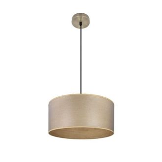 Fabrilamp Colgante Tania 1xe27 Cuero/madera Clara Regx40x40 Cm