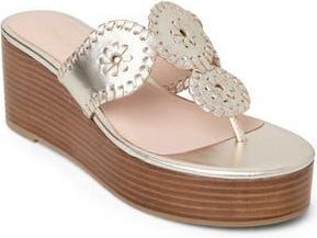 Jack Rogers Kimberly Platform Wedge Sandal in Jacks Platinum at Nordstrom Rack, Size 9.5