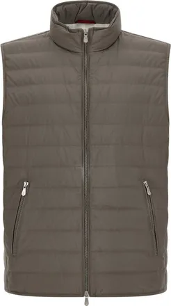 Brunello Cucinelli Dark Taupe Quilted Jacket