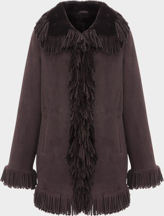 Gorski Merino Shearling Lamb Jacket With Fringes