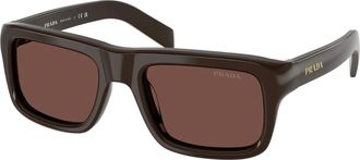 Prada Sunglasses, male, Brown, Size: 54 MM Square Sunglasses