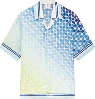 Casablanca Bowling Shirt - Heren - Korte mouwen Overhemden - Veelkleurig - M - Overhemden