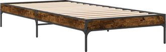 vidaXL Bed Frame without Mattress Smoked Oak 90x200 cm Vidaxl