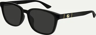 Gucci Mens Square Solid Injection Sunglasses