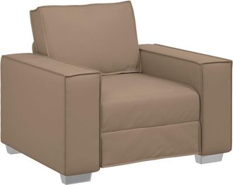 vidaXL Sofa Chair 59 cm with Cushion Cappuccino Artificial Leather Vidaxl