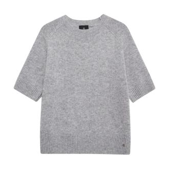 Anine Bing Jackson Sweater Cashmere - Dames - Cashmere truien - Grijs - M - Leer - Truien & Vesten
