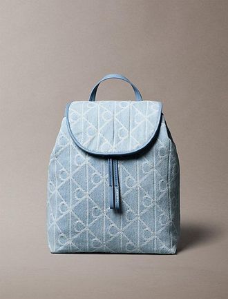 Calvin Klein Mochila Denim De Jacquard Con Logo