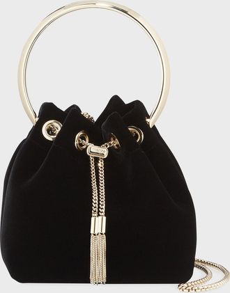 Jimmy Choo London Bon Bon Velvet with Metal Handle