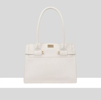Paul Costelloe Womens Tirso Leather Shoulder Bag - White - One Size
