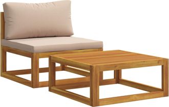 vidaXL 2 Uds. Juego De Sof&aacute;s Modulares Con Cojines Vidaxl