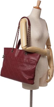 Chanel Hobo Bags - 2014-2015 CC Quilted Caviar Tote - Gr. unisize - in Rot - für Damen