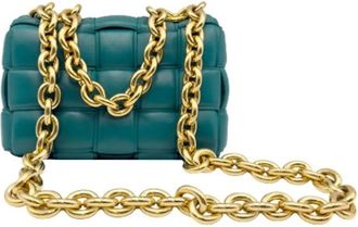 Bottega Veneta Pre-owned Cross Body Bags, female, Blue, Size: ONE SIZE Pre-owned Leather Shoulder Bag