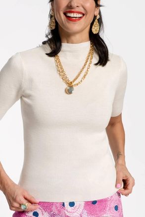 Frances Valentine Marie Sweater In Oyster
