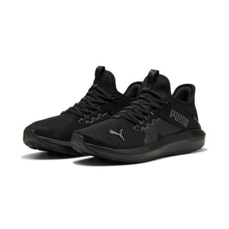 Puma Laufschuh PUMA SOFTRIDE ENZO 5 SLIP TECH, Gr. 42,5, puma schwarz, cool schwarz gray, Textil, Schuhe Laufschuh, praktischer Schlupfeinstieg