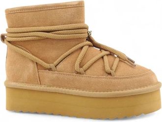 Colors Of California Enkellaars - Dames - Winterlaarzen - Bruin - 36 EU - Leer - Schoenen