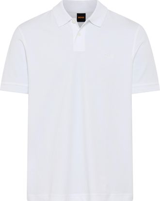Boss Orange by Hugo Boss Poloshirt BOSS ORANGE Pe Interlock, Herren, Gr. XXL, wei&szlig;100, Jersey, Obermaterial: 100% Baumwolle, regular fit, hoch geschlossener Ausschnitt, einges