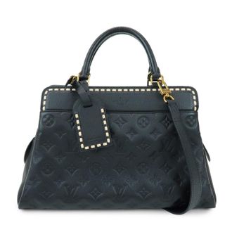 Louis Vuitton Vosges Whipstitch Monogram Empreinte Leather Black Leather Handbag (Pre-Owned)