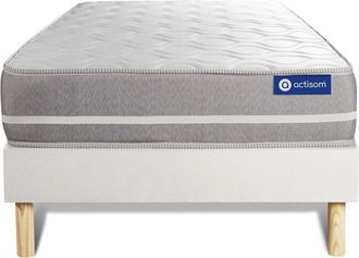 Actisom Actisom - Somier Blanco + Colch&oacute;n Con L&aacute;tex Y Espuma Viscoel&aacute;stica 90 X 190