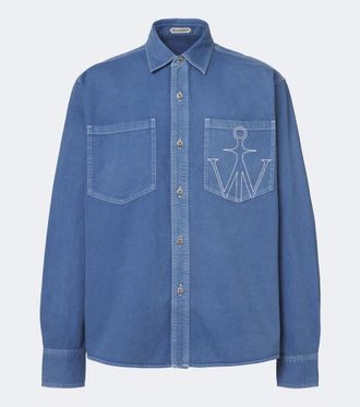 J.W.Anderson Embroidered oversized cotton twill shirt