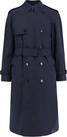 Burberry Heren, Mantels, Blauw, Maat: L Katoen