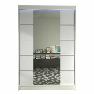 Mirjan24 Mobilier1 - Armario Closico 151, Blanco, 200x120x58cm, Puertas De Armario: Correderas, N&uacute;mero De Estantes: 0, Led