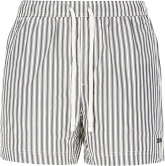 Ermenegildo Zegna Gestreepte Zwemshorts met Trekkoord - Heren - Strandmode - Grijs - XL - Polyester - Badmode