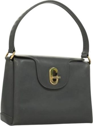 Gucci Tweedehands leren handtassen - Dames - Vintage Handtas - Grijs - ONE Size - Leer - Vintage