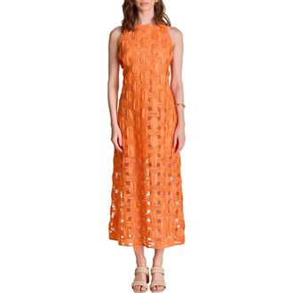 endless rose Textured Maxi Dress in Orange at Nordstrom, Size Medium
