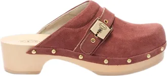 Scholl Iconic Retro Clog Sandals With Gold-Tone Buckle