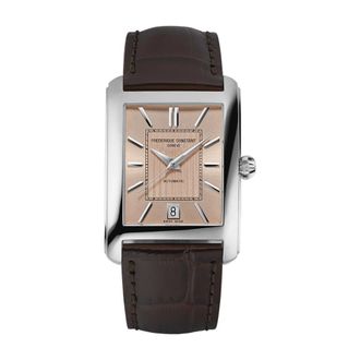 Frederique Constant Carree Automatic - Dames - Horloges - Grijs - ONE Size - Leer - Accessoires