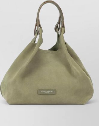 Gianni Chiarini suede tote bag dual top handles