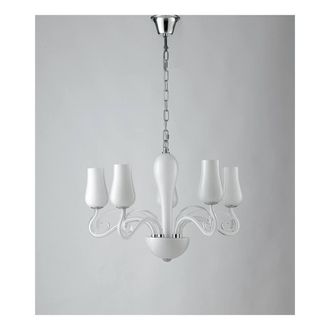 Netlighting ANGEL 5 Light Multi Arm Pendant Ceiling Light White 64x45cm | Size: 64x45 cm