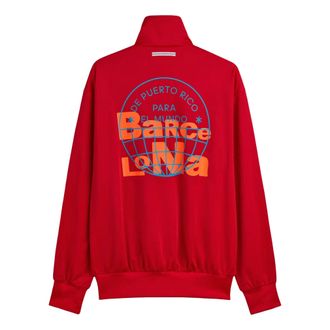 adidas x Bad Bunny DtMF Tour Merch Barcelona Firebird Track Jacket Red LG9052