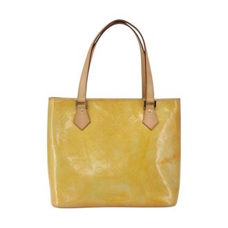 Louis Vuitton Pre-owned Tote Bags, female, Yellow, Size: ONE SIZE Pre-owned Vintage Monogram Vernis Tote Bag
