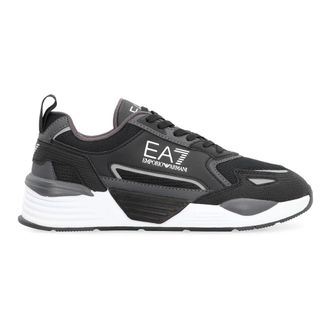 Emporio Armani Af 18447 Low-top Sneakers - Heren - Sneakers - Zwart - 44 2/3 EU - Leer - Schoenen