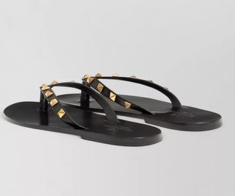 Valentino Garavani rockstud leather flat thong sandals