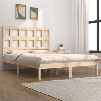 vidaXL Estructura De Cama Sin Colch&oacute;n Madera De Pino Maciza 120x200 Cm Vidaxl