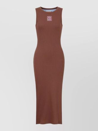Marni cotton logo midi dress